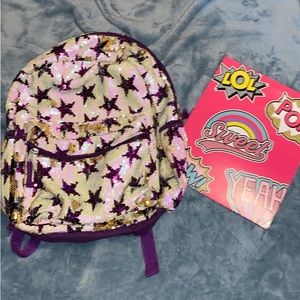 Flip sequins star ⭐️ book bag and folder